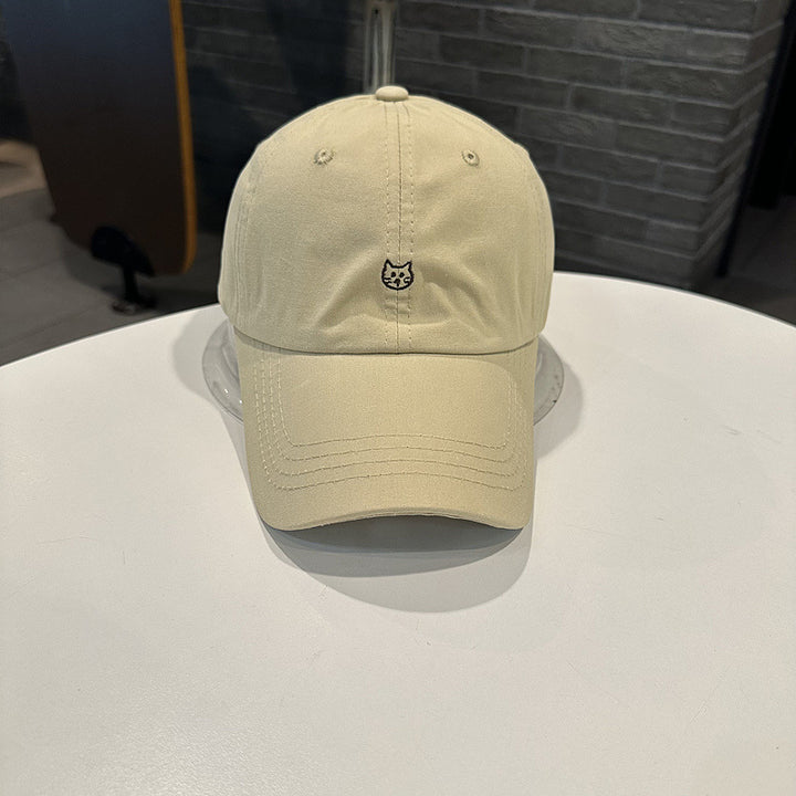 Women's Casual Cat Embroidered Baseball Cap Bowlift