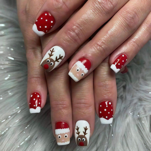 Festive Christmas Art Nails Bowlift