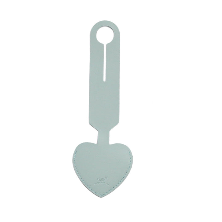 heart-shaped leather luggage tag with adjustable loop Bowlift