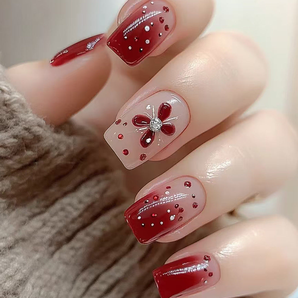 Floral Nail Art Press-On Set Bowlift