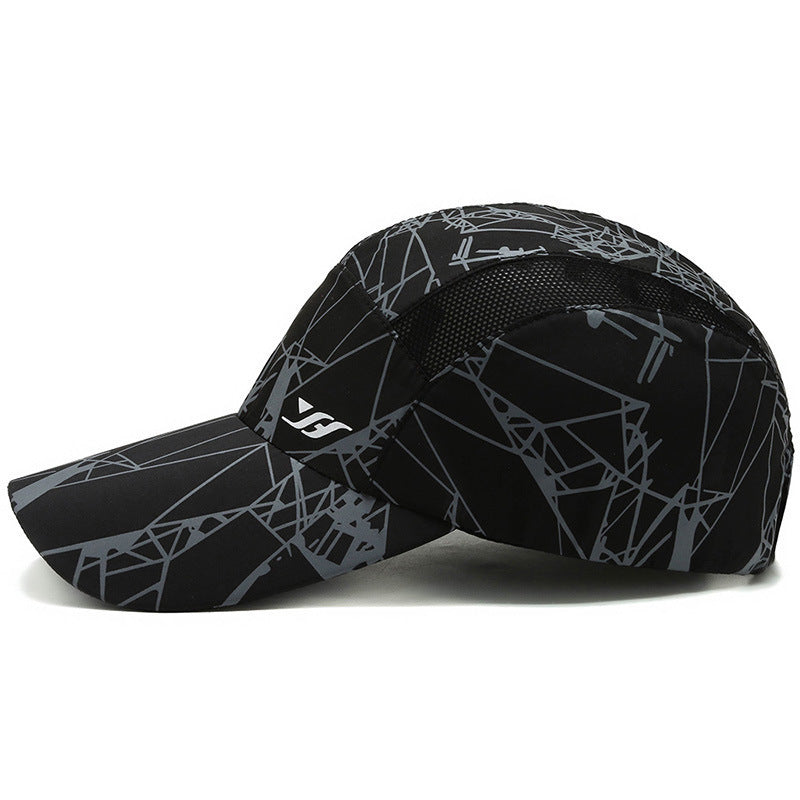 Women’s sporty running cap with stunning geometric pattern Bowlift