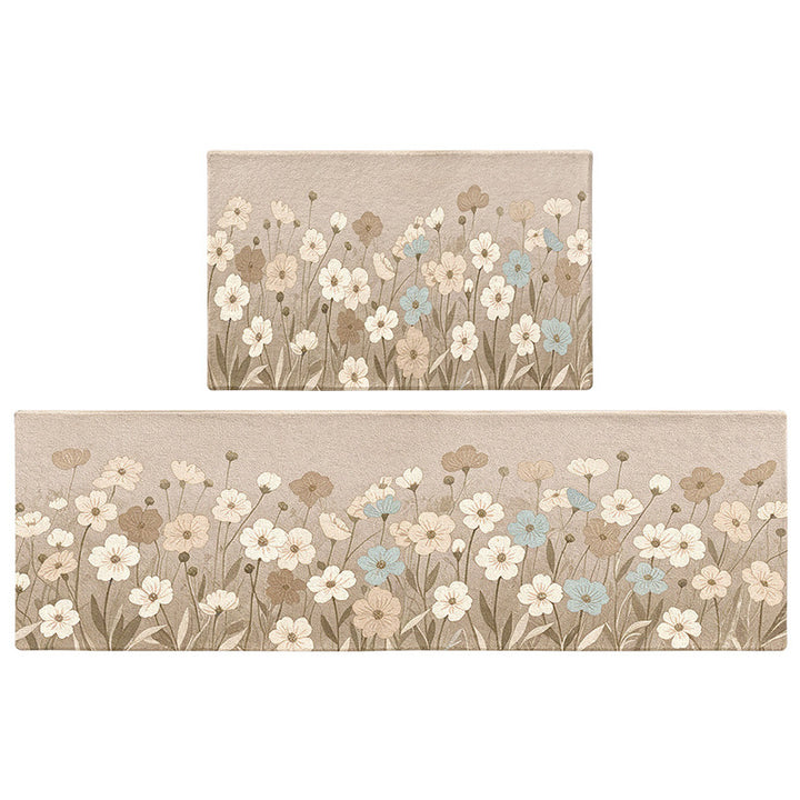 Floral Patterned Kitchen Mat Set Bowlift