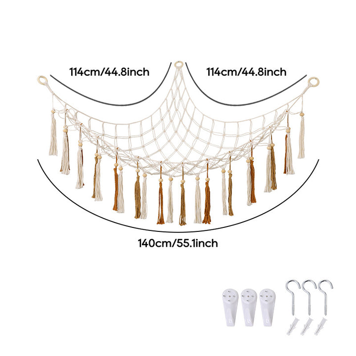 Macramé Wall Hanging Storage Hammock