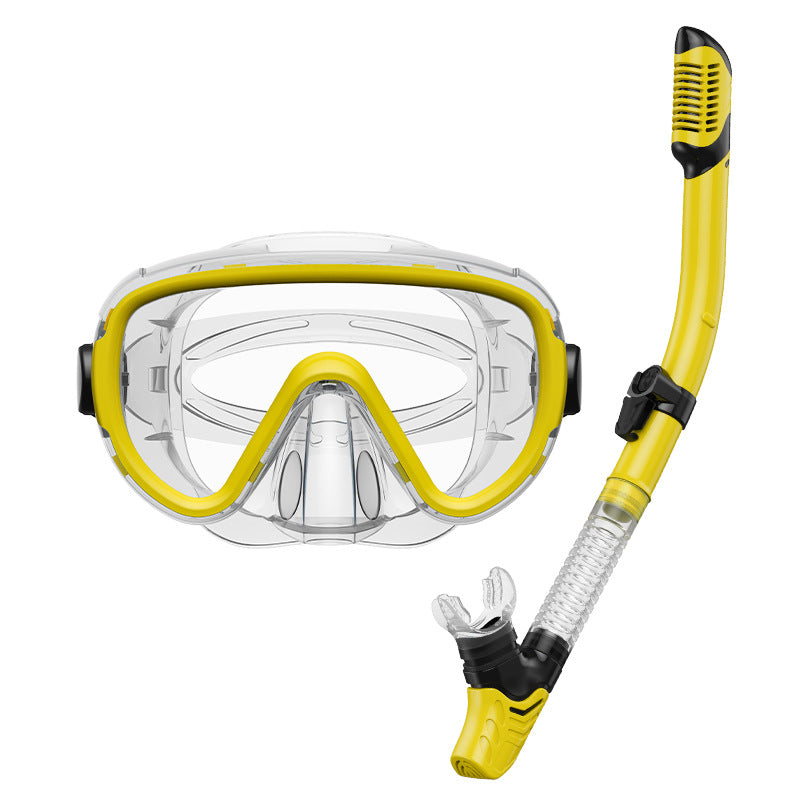 Premium dive mask with anti-fog function and flexible breathing tube Bowlift