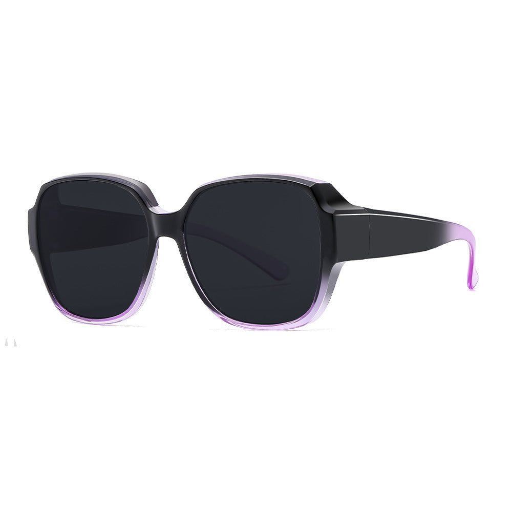 Women's Square Sunglasses with Wide Frame and UV Protection Bowlift