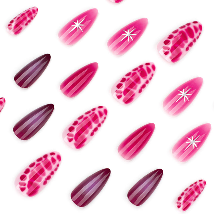 Artistic stiletto nails with elegant gradient and delicate accents Bowlift