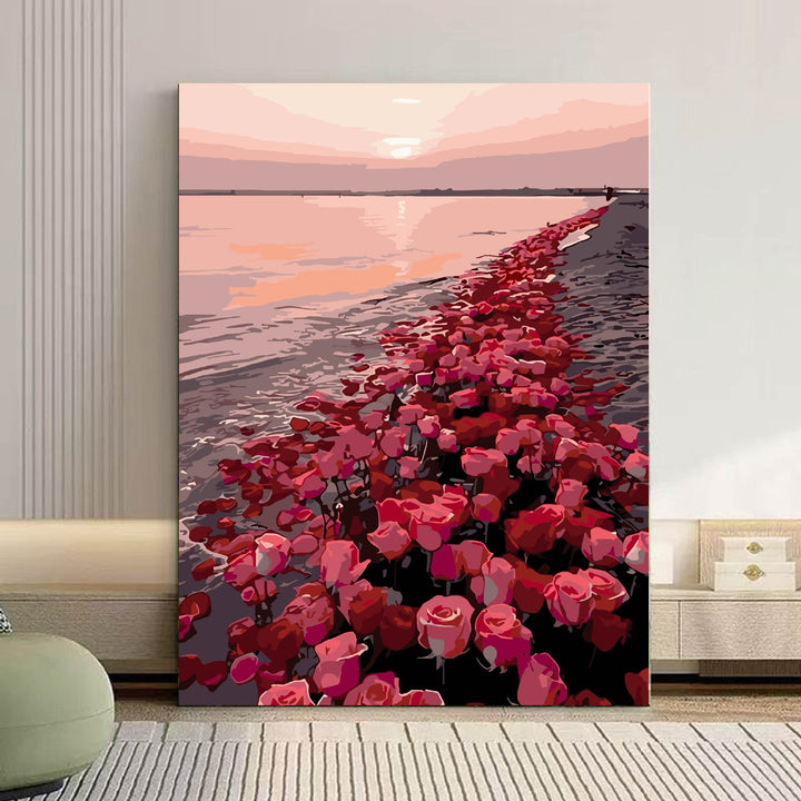 Cozy Cat and Floral-Themed Canvas Art Bowlift