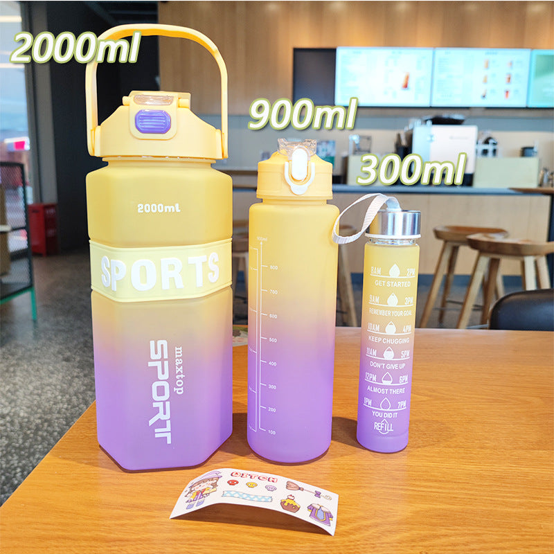 Women's Sports Water Bottle with Motivational Scales Bowlift