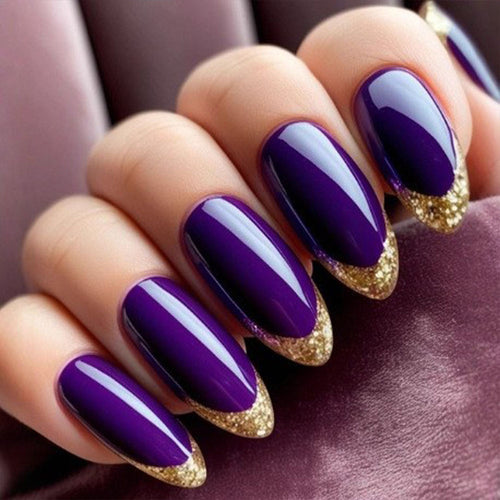 Artificial nails with glitter tip Bowlift