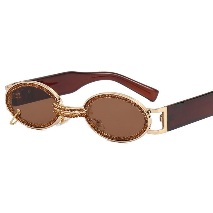 Women extravagant fashionable sunglasses with rhinestone-adorned frame Bowlift