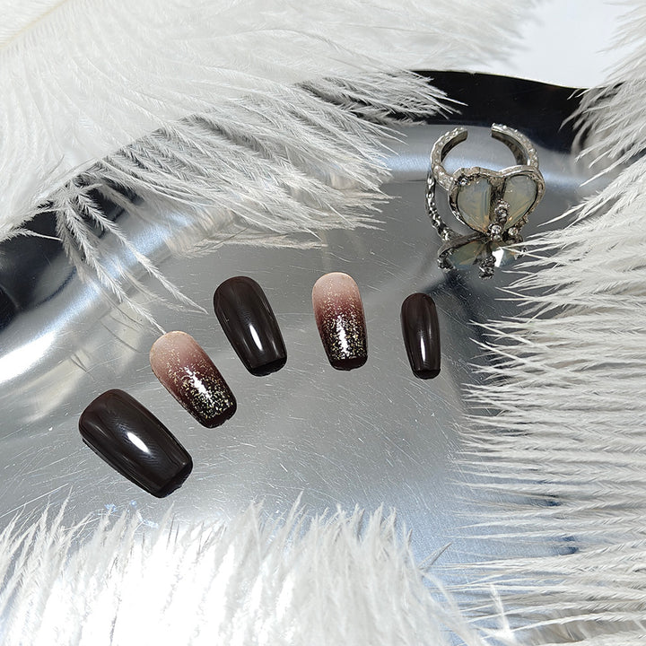 Artifical nails with glitter design Bowlift