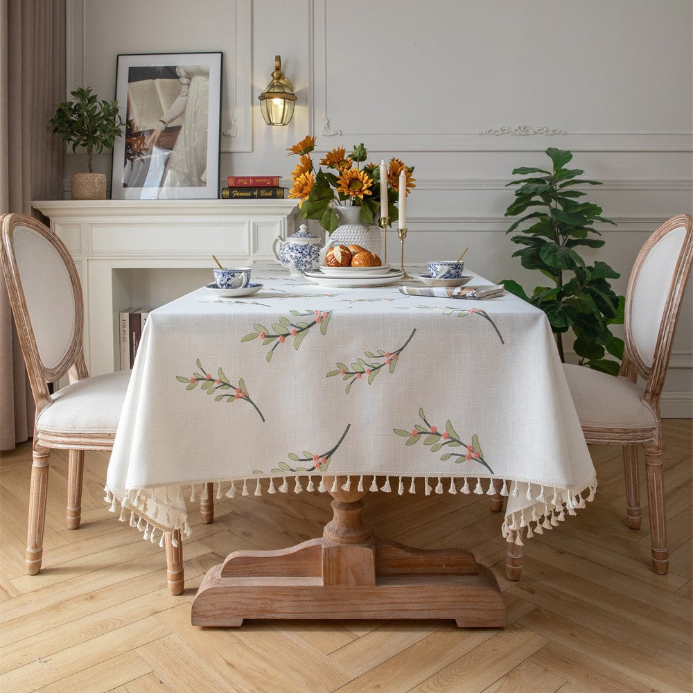 Elegant Embroidered Tablecloth
