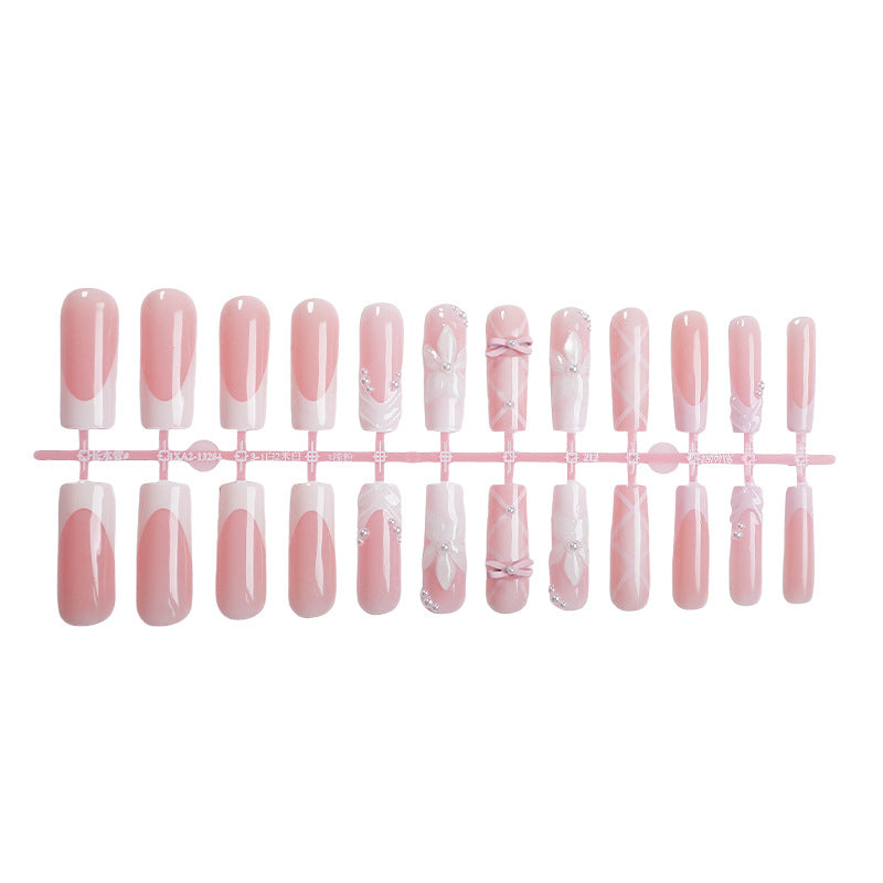Artificial nail sets with elegant floral accents Bowlift