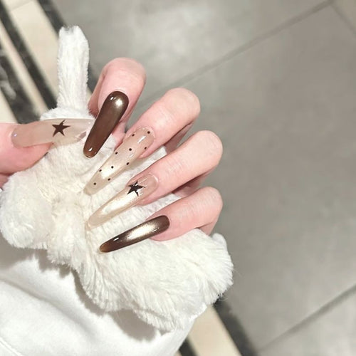 Artistic Star Design Press-On Nail Set Bowlift