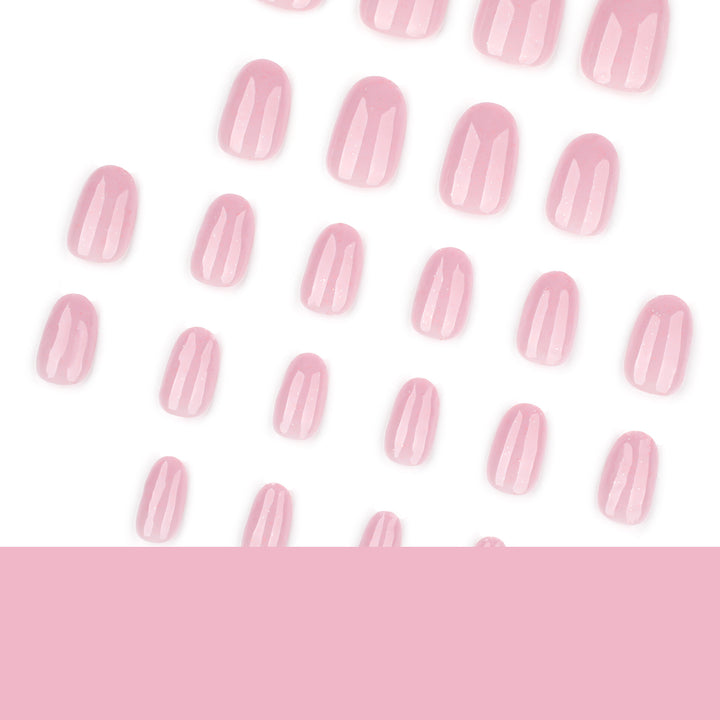 Artificial nail extensions with glitter accents Bowlift