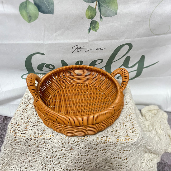 Women Decorative Storage Basket with Comfortable Handles Bowlift