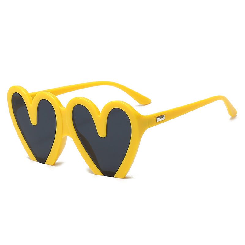 Oversized Heart Frame Sunglasses