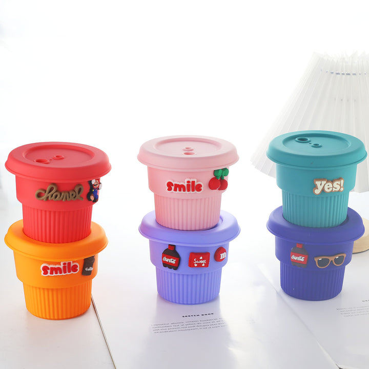 Women's creative silicone drinking cup with funny designs Bowlift