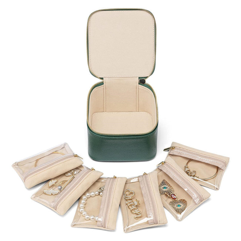 Jewelry Organizer Bag with Transparent Compartments Bowlift