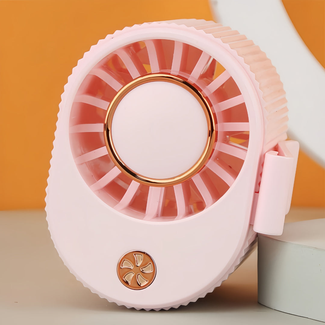 Ladies Portable Mini Hand Fan with Flexibly Adjustable Fan Direction Bowlift