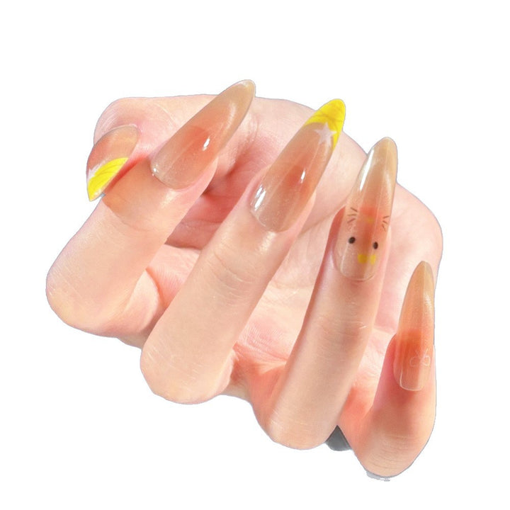Creative Themed Long Stiletto Press-On Nails Bowlift