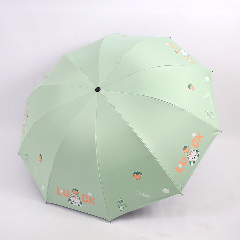 Women's Foldable Umbrella with Colorful Design Bowlift