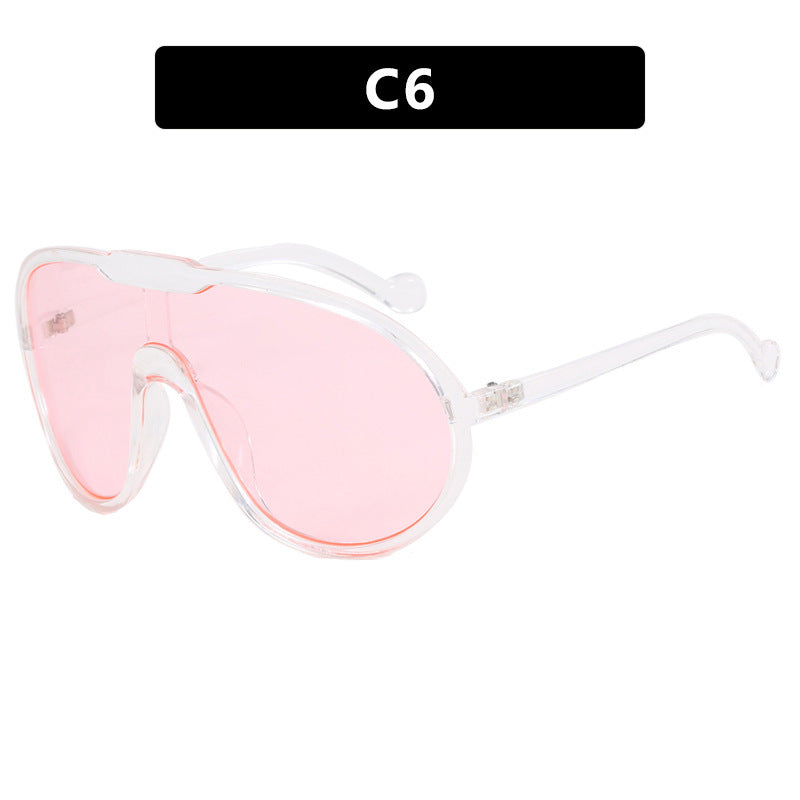 Women’s sporty sunglasses with wide frame and yellow lenses Bowlift