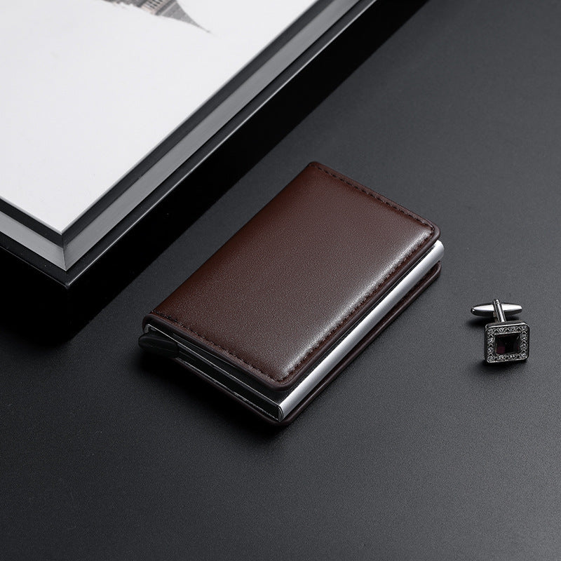 Premium Leather Business Card Holder Bowlift