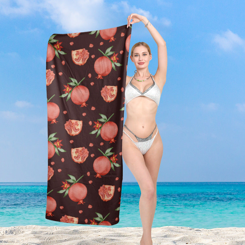 Beach towel with vibrant floral pattern and skin-friendly material Bowlift