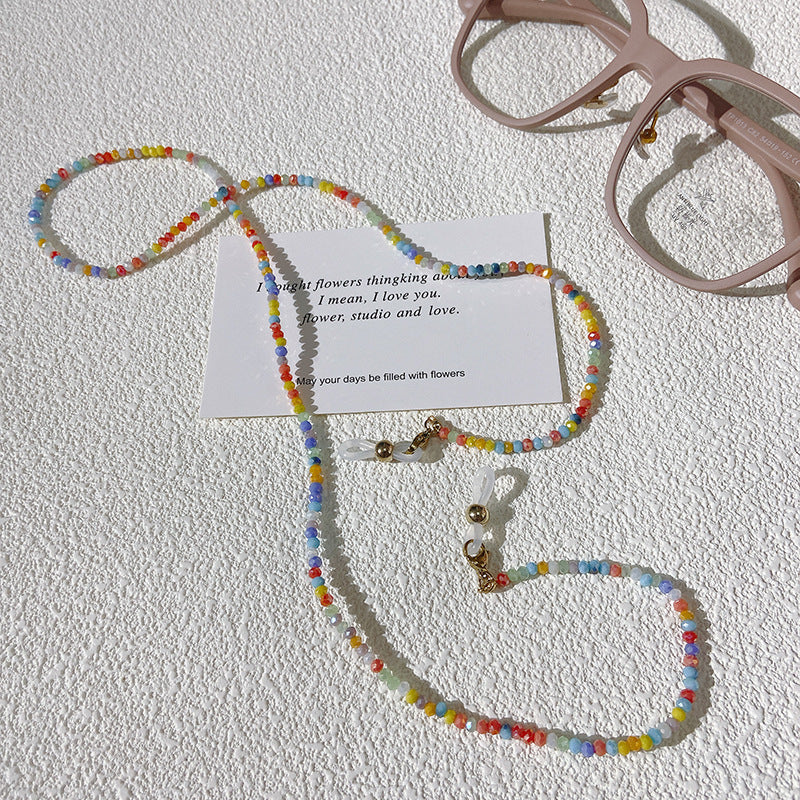 Colorful Bead Glasses Holder Chain Bowlift