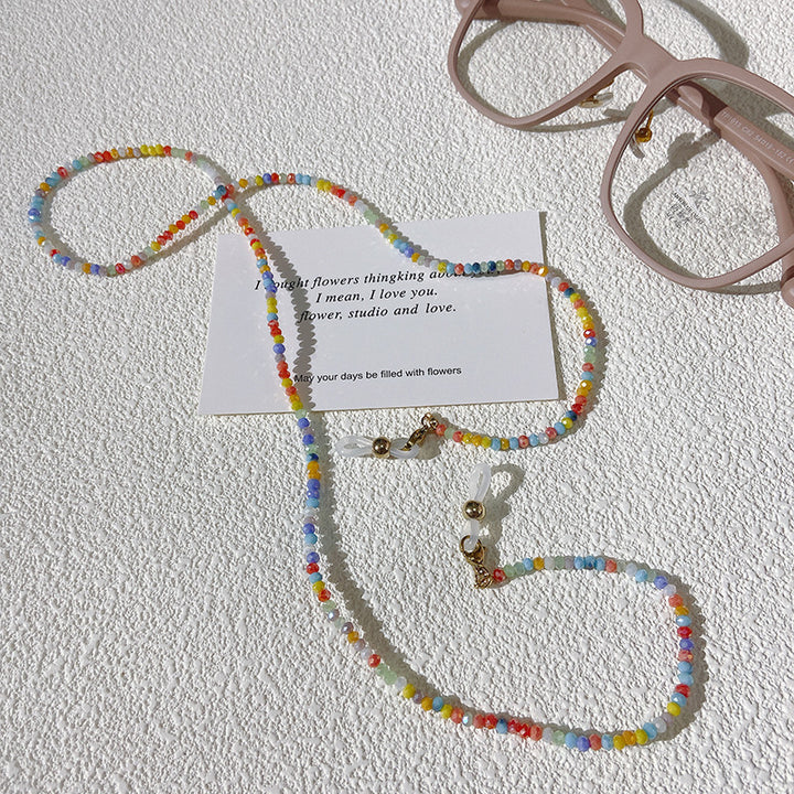 Colorful Bead Glasses Holder Chain Bowlift