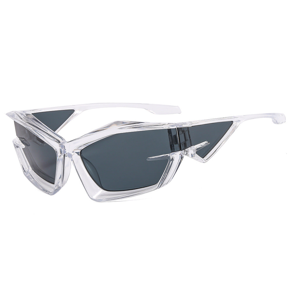 Women futuristic sunglasses with unique polygon design Bowlift