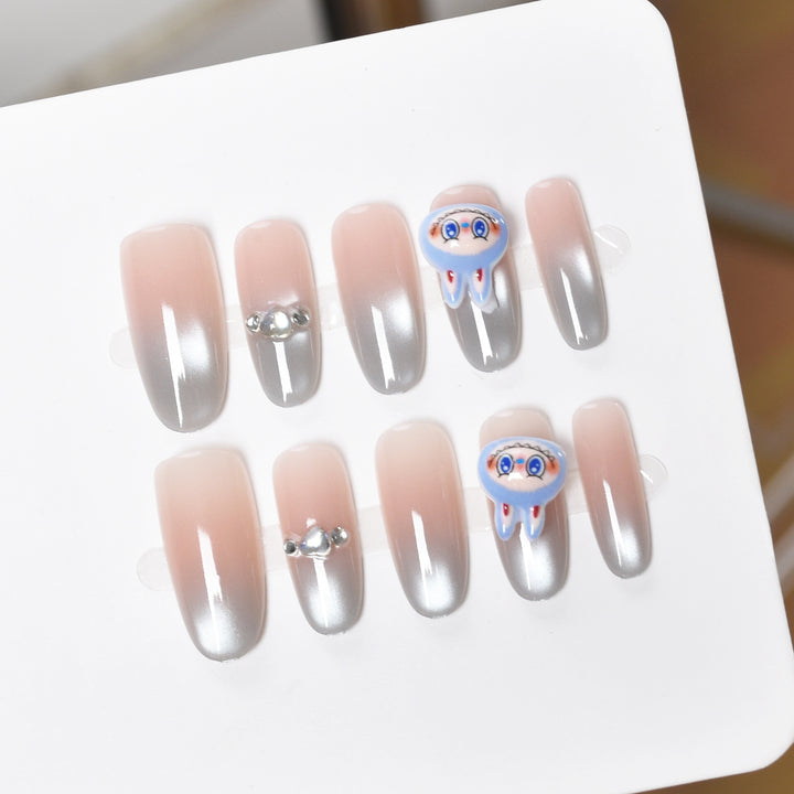 Artistic Ocean-Inspired Press-On Nail Design Bowlift