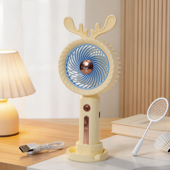 Women's Portable Mini Fan with Flexible Head and USB Connection Bowlift
