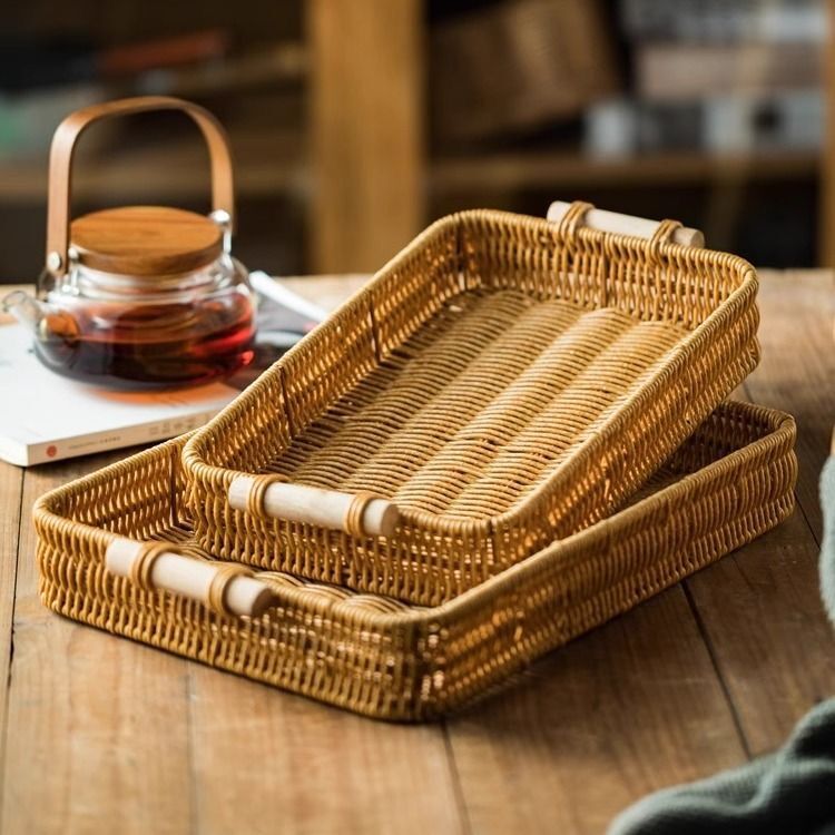 Rectangular Woven Storage Basket Bowlift