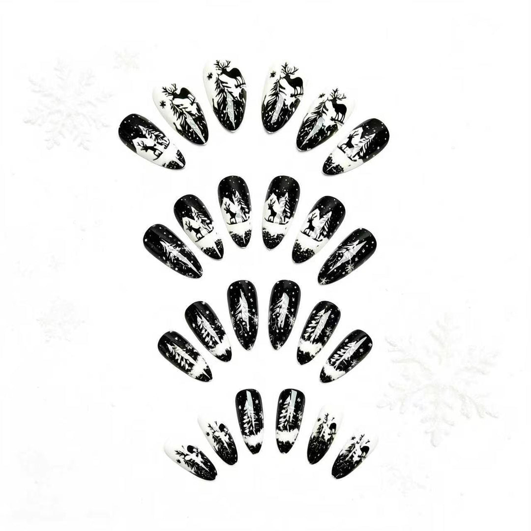 Snowy Winter-Themed Nail Art Bowlift