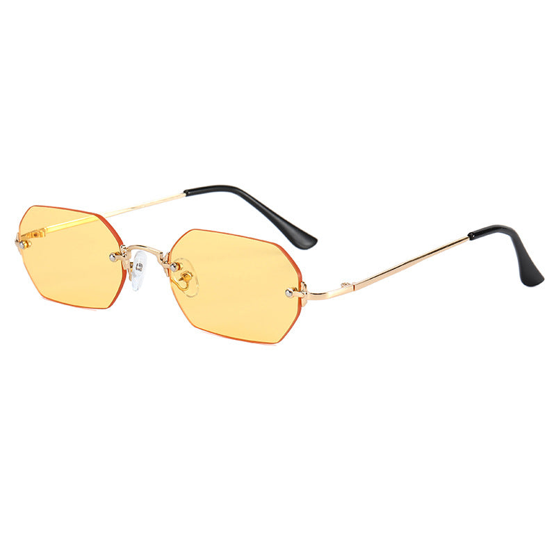 Women's fashionable octagonal sunglasses with elegant metal frame Bowlift