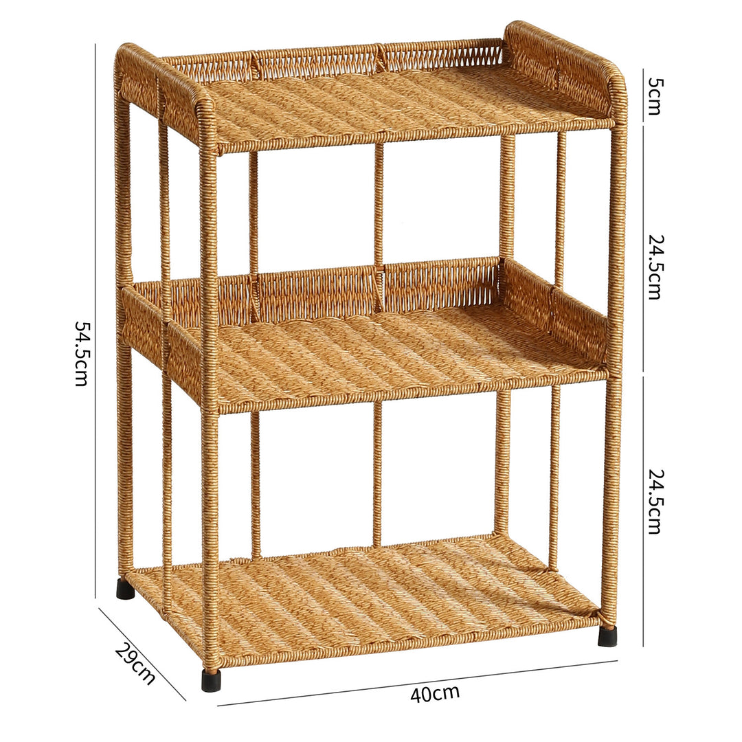 Three-Tier Open Weave Storage Rack Bowlift
