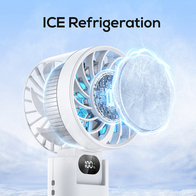 Unisex portable Mini Fan with Digital Display Bowlift
