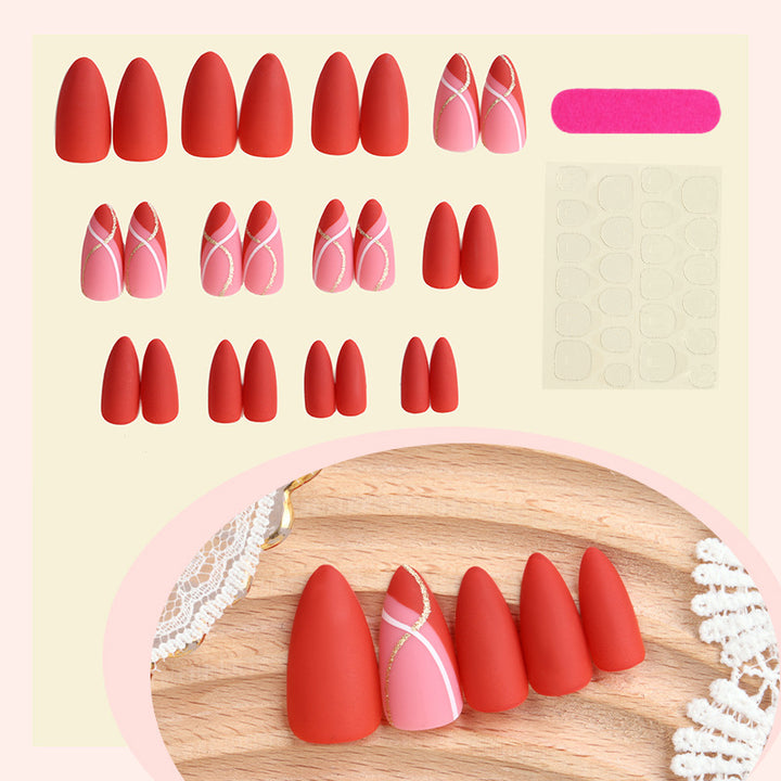 Elegant Mat Finish Press-On Nails Bowlift