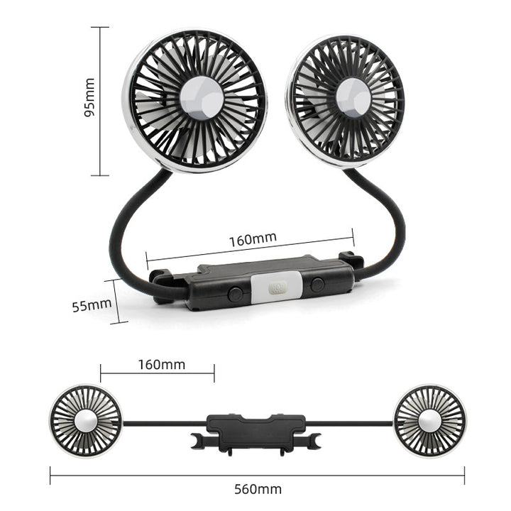 Unisex Dual-Function Rechargeable Clip-On Fan Bowlift