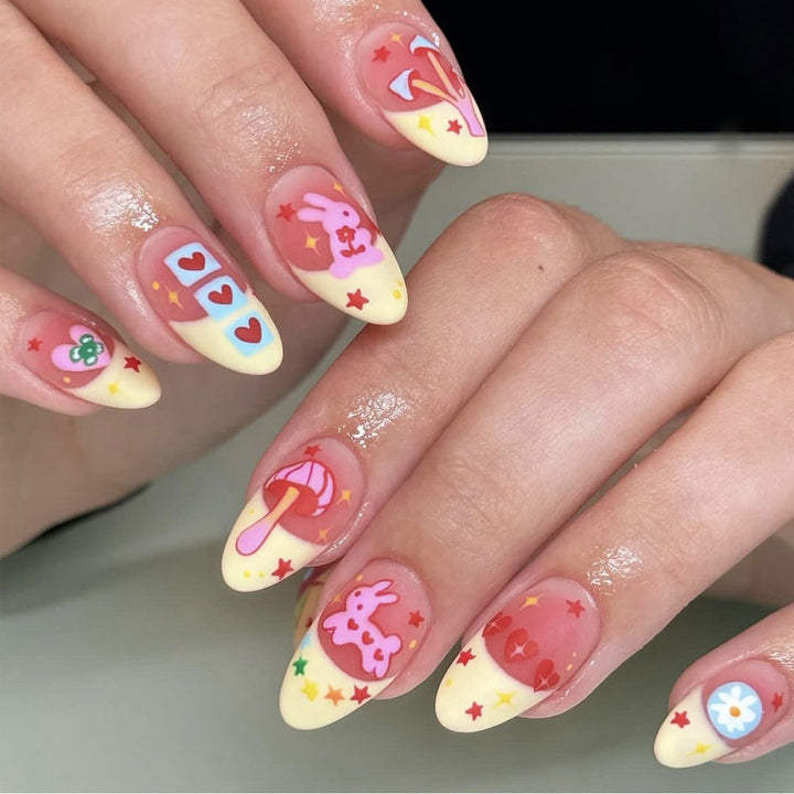 Creative Artistic Press-On Nails Bowlift