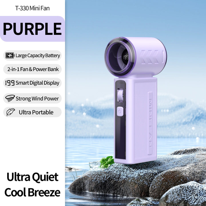Women Portable Mini Fan with Power Bank Function Bowlift