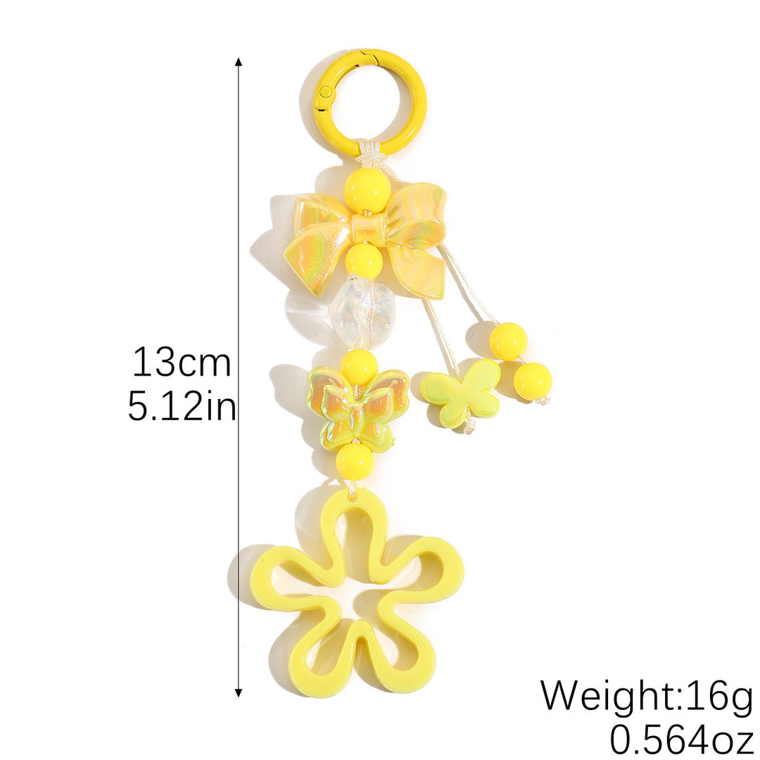 Playful keychain with flower and butterfly details Bowlift