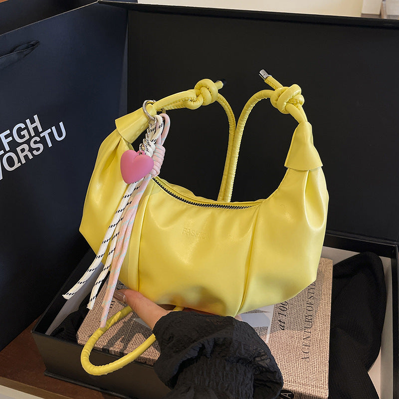 Stylish Leather Hobo Handbag Bowlift