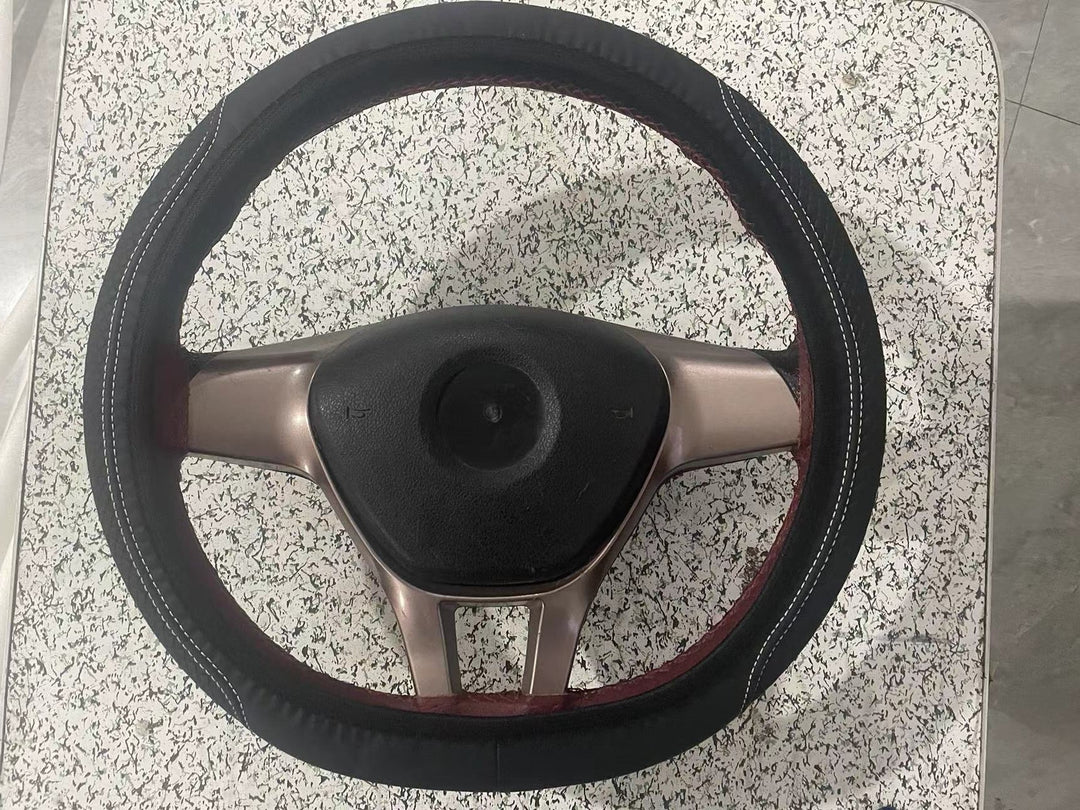 Premium Non-Slip Leatherette Steering Wheel Cover with Quilted Grip and Heat Resistant Padding Bowlift