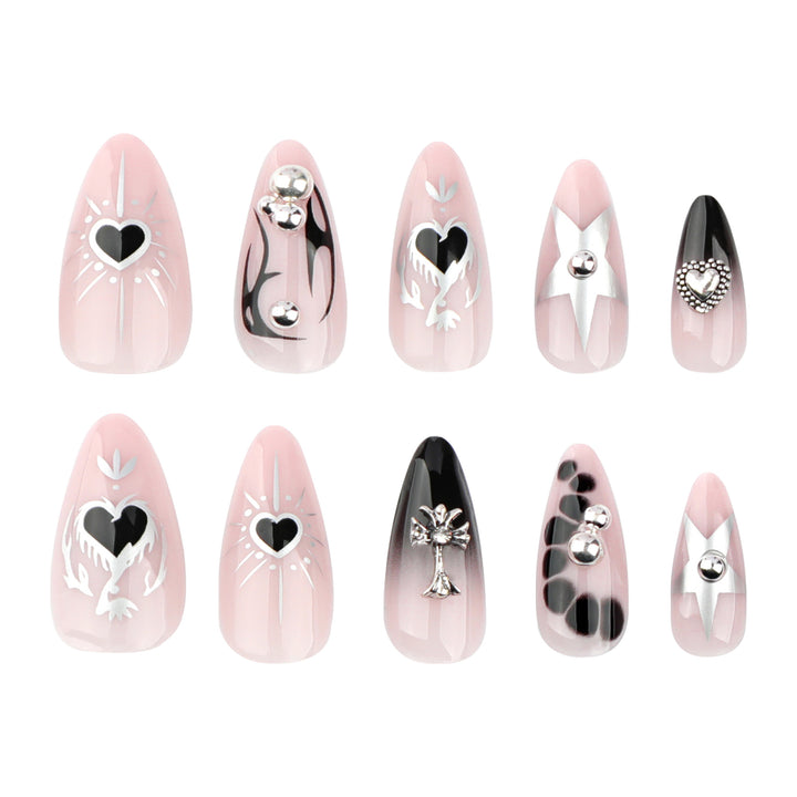 Artful Gothic nails with 3D decorations Bowlift