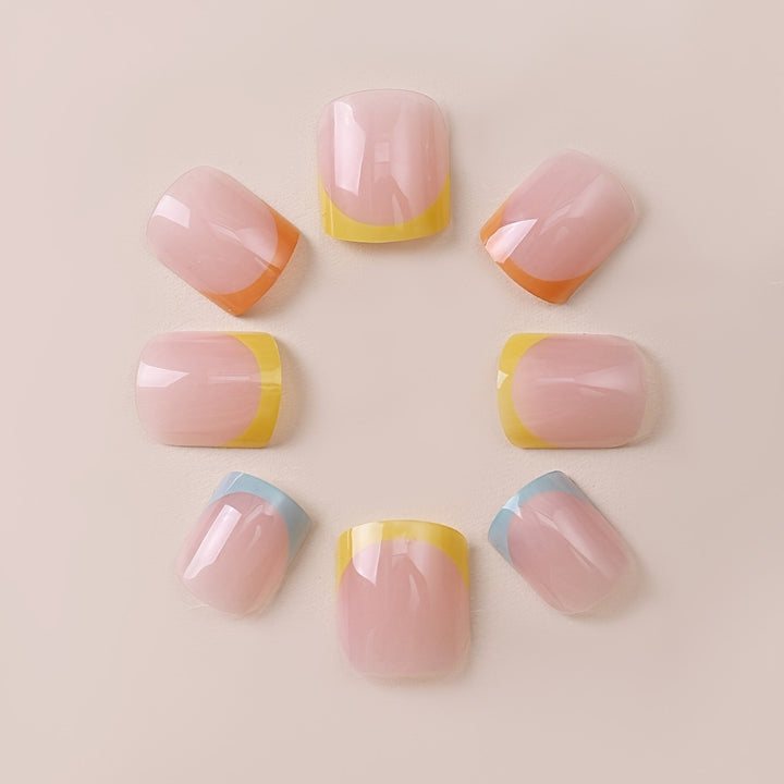 Artistic French Tip Nail Wrap Set Bowlift