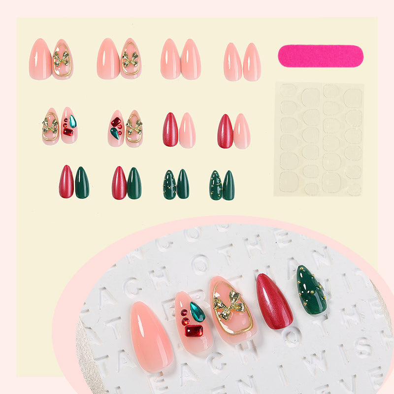 Artificial nail set with festive decorative details Bowlift
