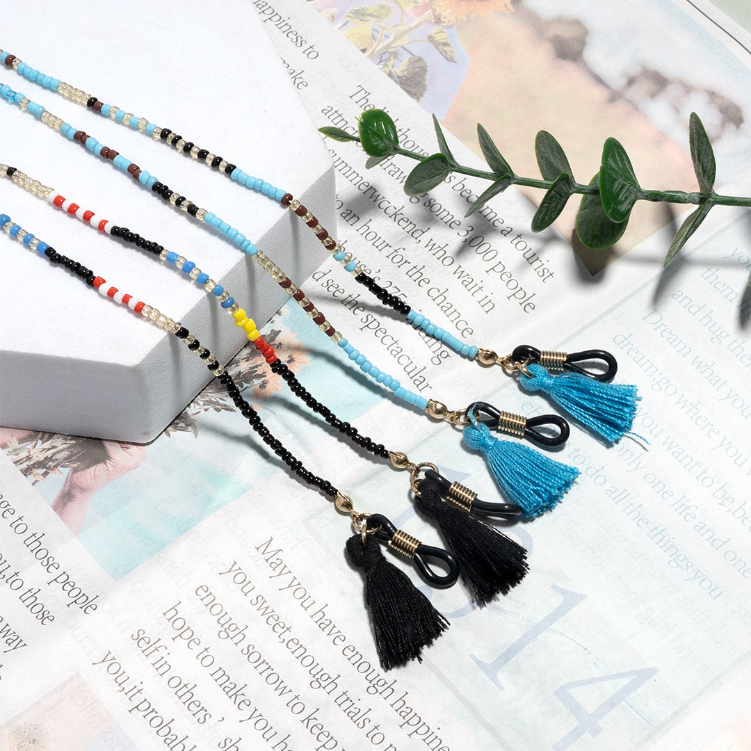 Designer Eyewear with Beaded Holder Bowlift